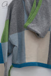 YANYAN KNITS Checked Stand Collar Sweater YYK-YYW23-0171-LANLV Blue/Green YYK-YYW23-0172